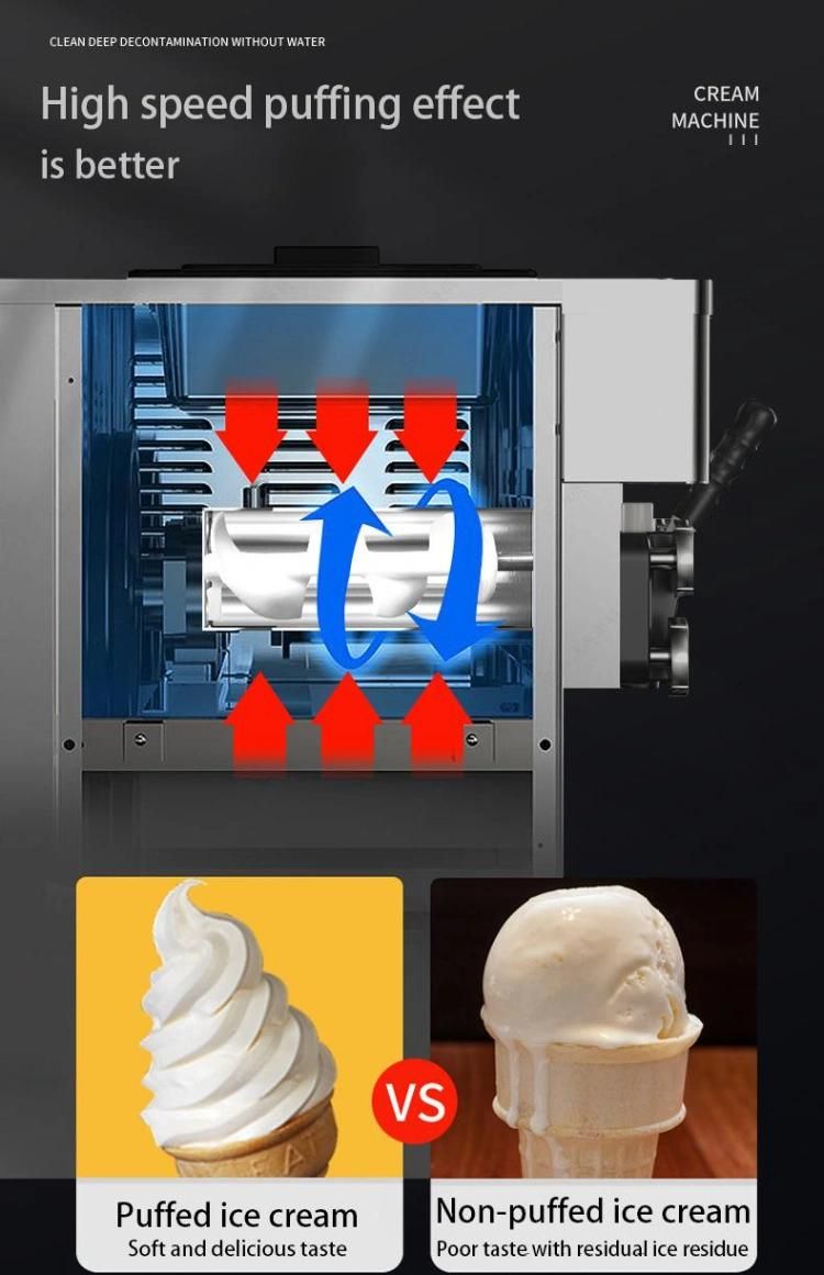 Exquisite Design Bench Ice Cream Machine for The Brazil Market