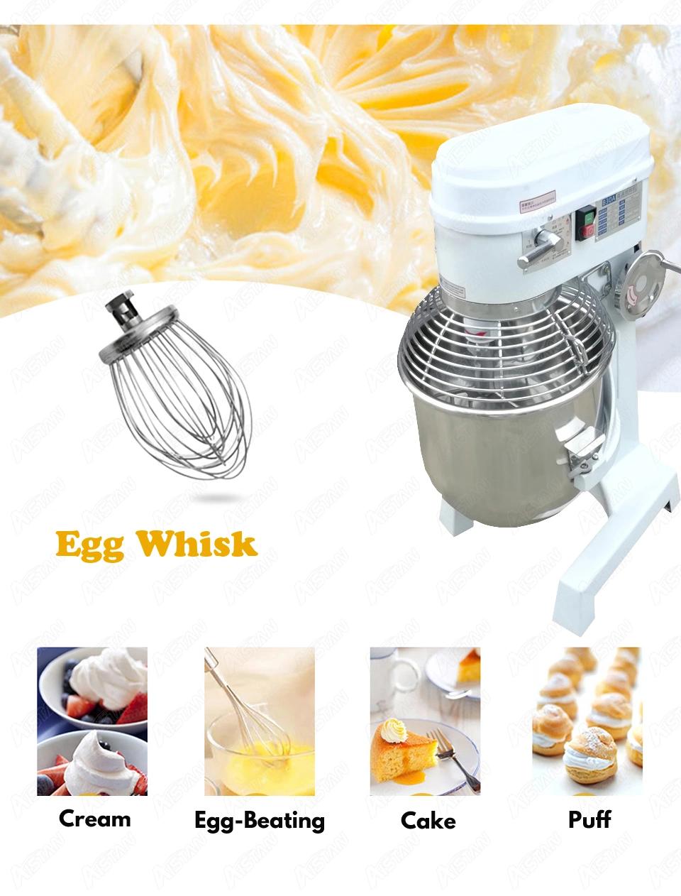 B20A Commercial Electric 20L Food Mixer Planetary Mixer Dough Mixer Machine for Dough Kneading/ Egg Beating/Food Mixing