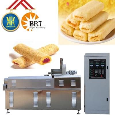 Automatic Puff Core Filling Snack Food Extruder Making Machine