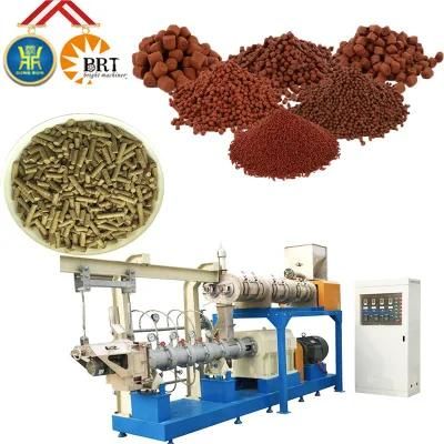 Extruder for Small Pet Food Floating Fish Feed Pellet Machine Double Screw Extruder Bird ...