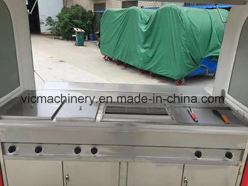 small customized flat hand push food cart