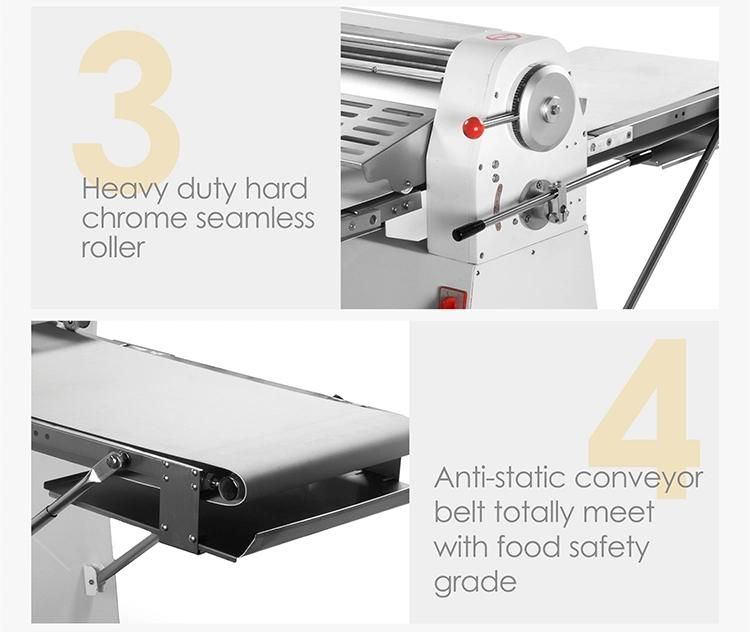 520 mm Conveyor Belt Rolling Machine Bakery Electric Commercial Croissant Pizza Pastry Sheeter Price Dough Sheeter