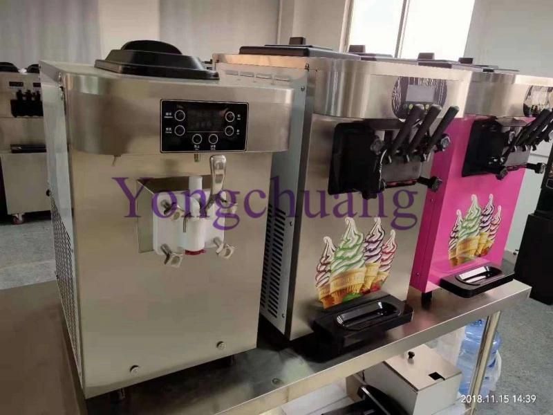 3 Flavors Ice Cream Making Machine with Pre-Cooling Function