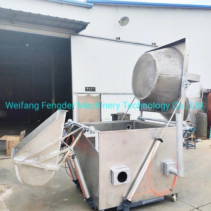 Peanut Automatic Fired Batch Fryer Machine for Snack Pellet