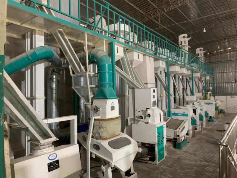 50-60 Tpd Rice Mill Machine Line with Elevator Cleaner De-Stoner Rice Huller and Peeling Machine