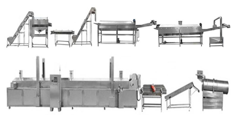 Frozen French Fries Potato Chips Making Machine Production Line with Full Automatic