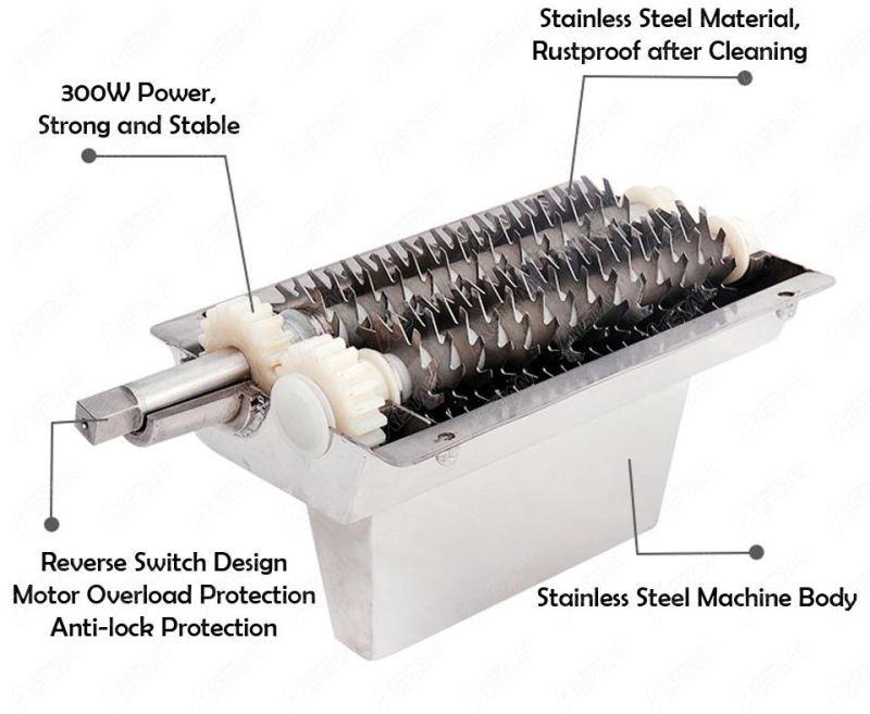 Mts515 Manual Meat Tenderizer Bladed Meat Tenderizer Stainless Steel Commercial Meat Tenderizer Machine