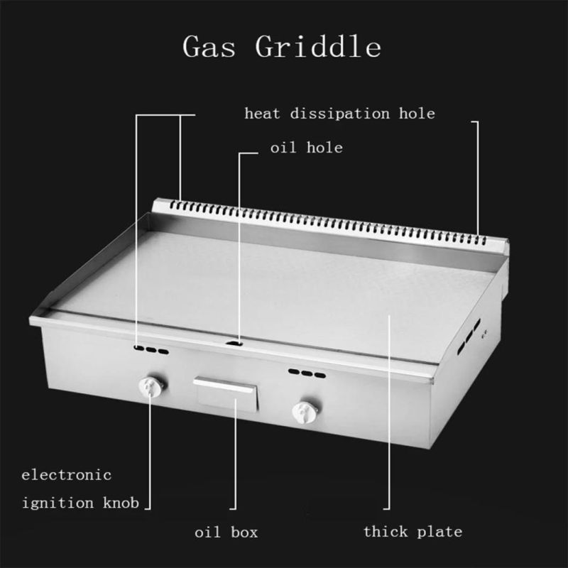 Manufacturer Commercial Gas Griddle/ Standing Flat Plate Gas Grill Griddle