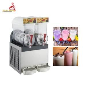 Double-Sided Refrigeration System 2 Bowls Smoothie Slush Machine