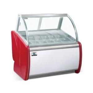 Gelato Ice Cream Display Showcase Ice Cream Display Cabinet Commercial Refrigeration ...