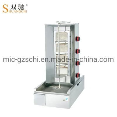 Gas Shawarma Adjustable Stove Autorotation with Four Switch Commercial Using