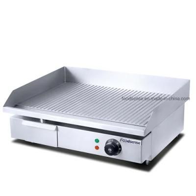 Commercial Kitchen Equipment Griddle Grooved Plate Electric Griddle