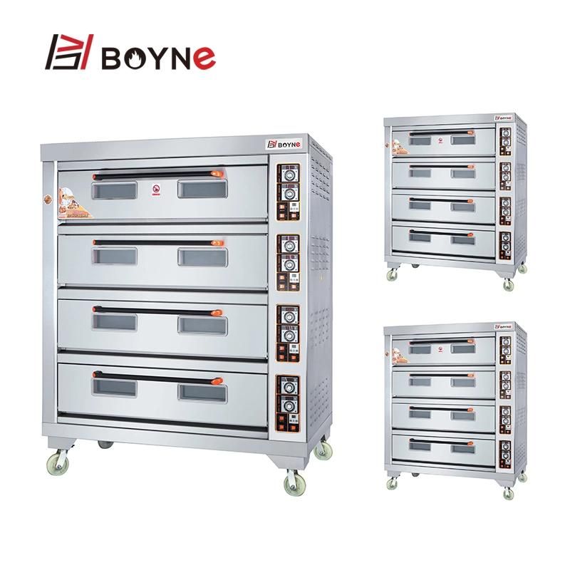 Electric Stainless Steel Four Deck Twelve Trays Baking Oven