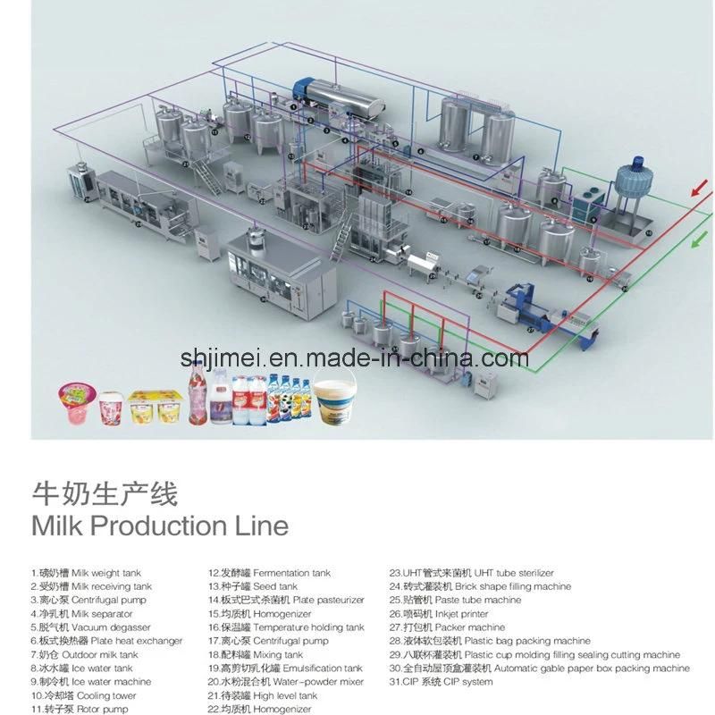 Hot Sale High Quality Stainless Steel Complete Automatic Dairy Milk Production Line Processing Plant Machines