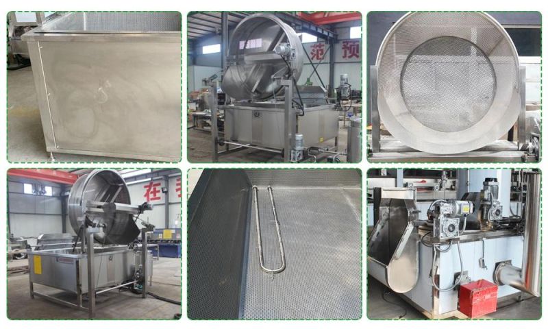 Top Quality Industrial Batch Deep Frying Machine for Chips Peanut Garlic Automatic Fried Pellet Chips Making Batch Fryer Machine for Sale