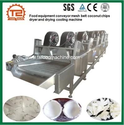 Food Equipment Conveyor Mesh Belt Coconut Chips Dryer and Drying Cooling Machine