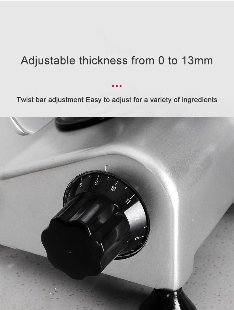 Commercial Automatic Electric Deli Frozen Food Slicer Adjustable Thickness Meat Slicers Cutting Machine for Meat Cheese Bread