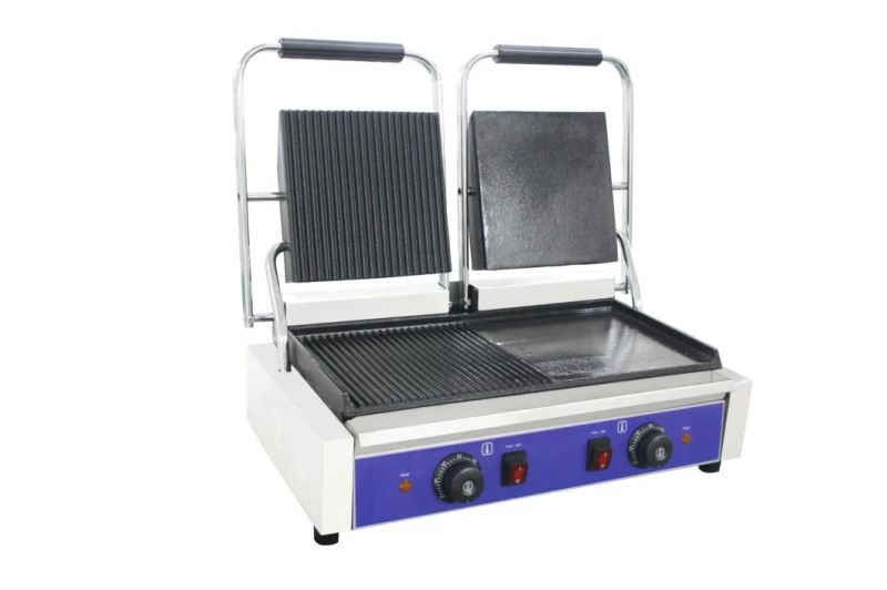 Electric Contact Griddle (Dg-811re) All Ribbed Ce