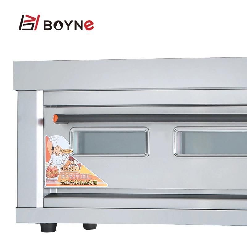 Hotel Baking Equipment Two Deck Four Trays Electric Oven