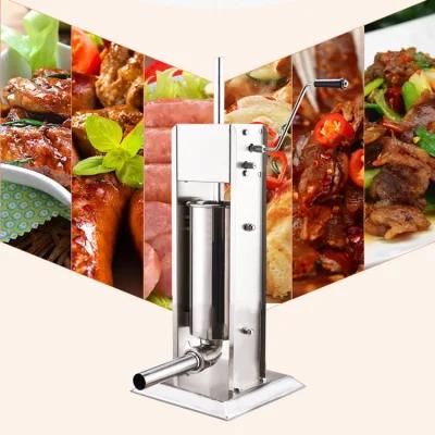 10L Manual Meat Grinder Sausage Stuffer Maker Stainless Steel Kitchen