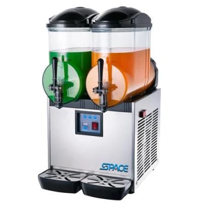 Space 2 Tanks Slush Puppy Machine Granita Margarita Machine