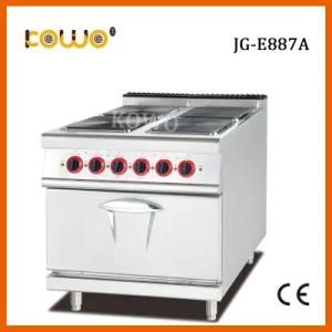 Restaurant Kitchen Commercial Stainless Steel Free Standing Electric Cooking Range with 4 ...