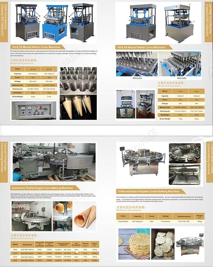 Chennai Auto Stroopwafel Production Line Ice Cream Cone Machine Guangzhou