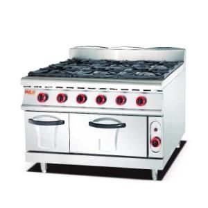 Commercial Free Standing Stainless Steel 8 Burner Gas Range with Oven in Pakistan with ...