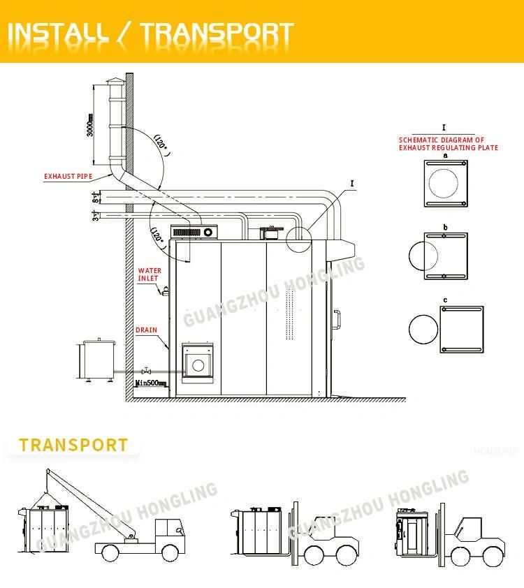 Hongling Bread Machine 16 Trays Gas Rotary Oven for Baking