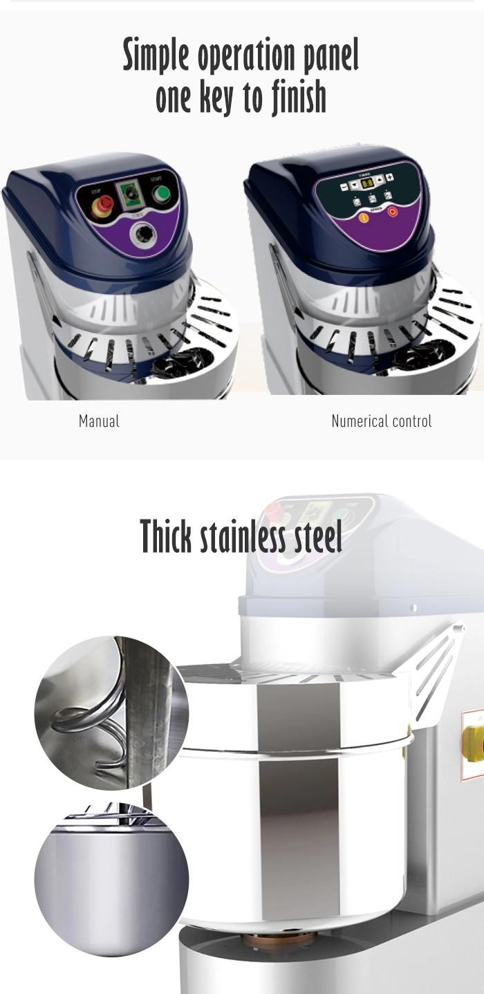 Heavy Duty Bakery Equipment Stainless Steel Stirring and Bowl Dough Mixer