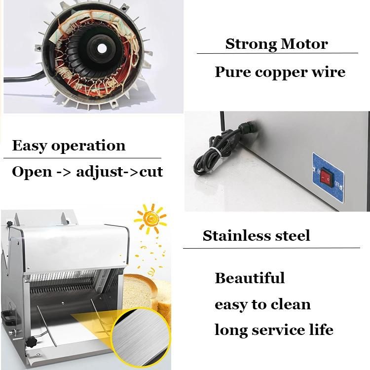 Commercial Electric Rotary Toast Cutter Bread Slicer Loaf Cutting Machine