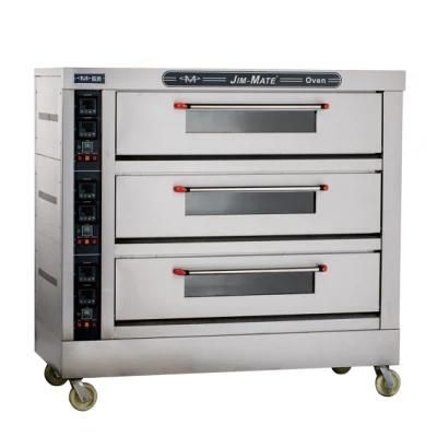 Bakery Equipment 3 Decks 9 Trays Commercial Electric Deck Oven