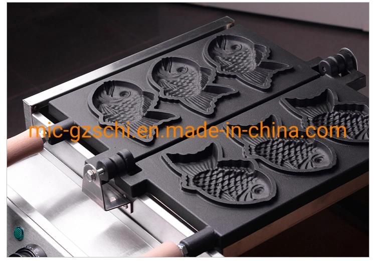 Snack Equipment Stainless Steel Taiyaki Making Machine Taiyaki Shape Pizza Cone Machine Electric Taiyaki Machine