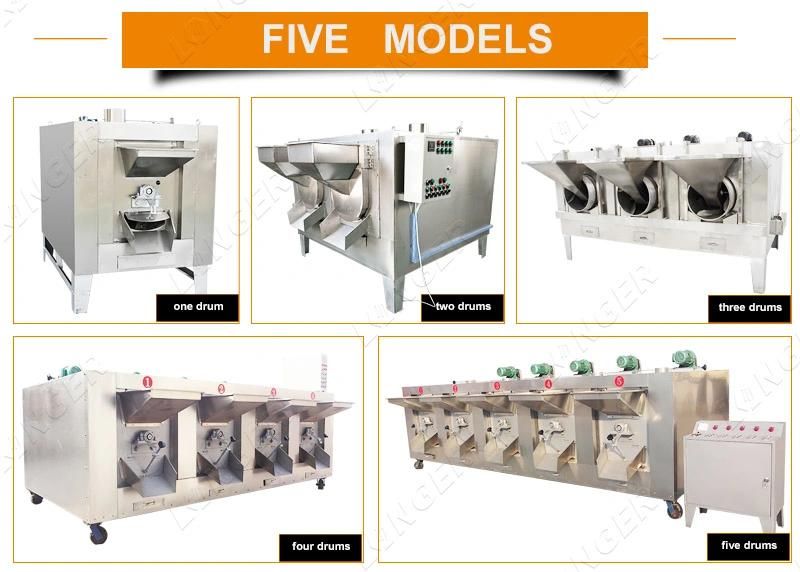 Automatic Nut Bean Roaster Cocoa Beans Roasting Machine for Sale