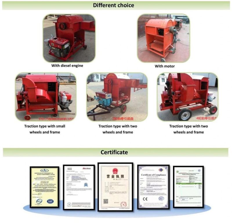 Wheat Sorghum Paddy Rice Threshing Machine Soybean Bean Thresher