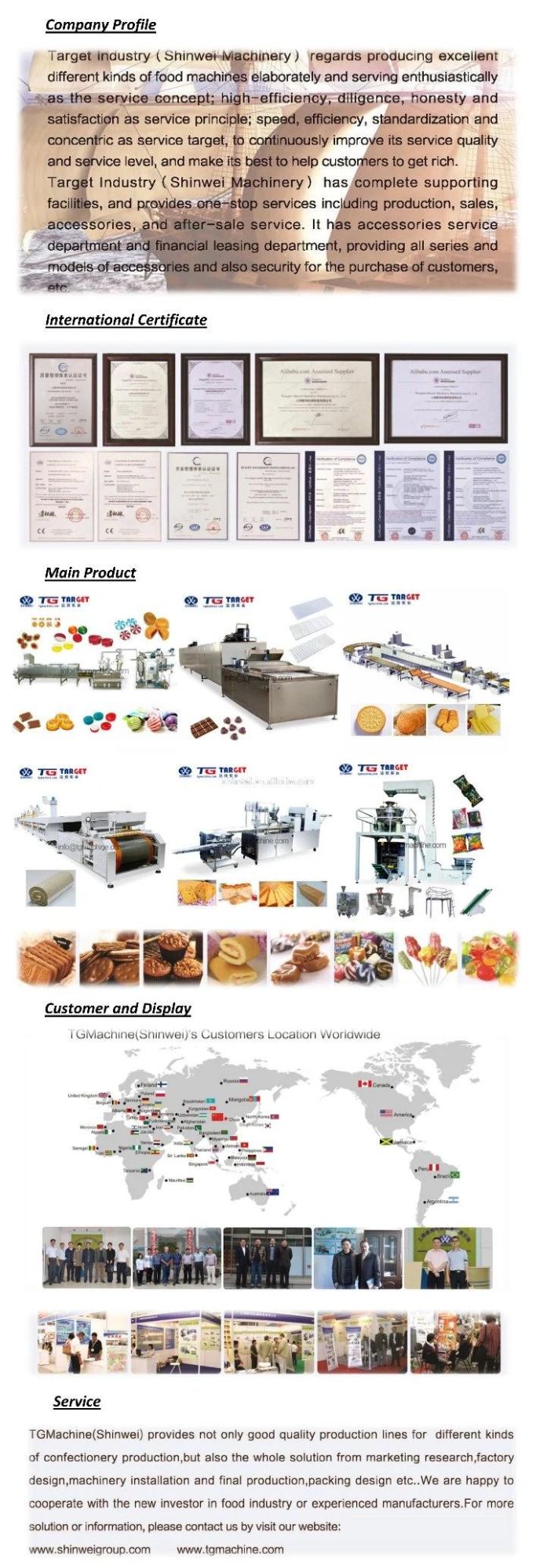 Tg150q New Type Handmade Marshmallow / Cartoon Marshmallow Depositing Machine with High Quality