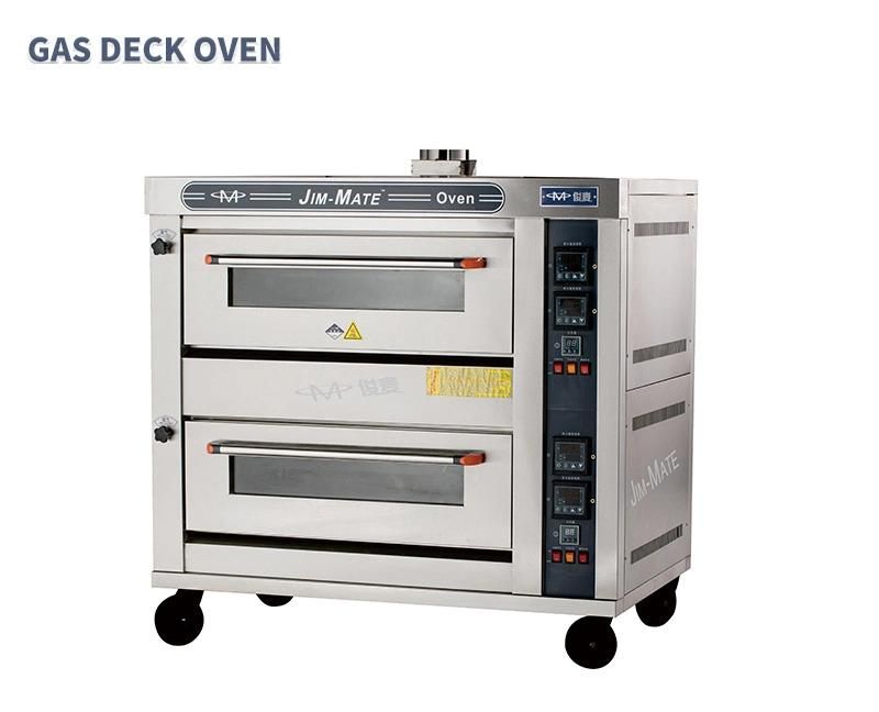 Baking Machine 2 Deck 4 Trays Commercial Gas Deck Oven