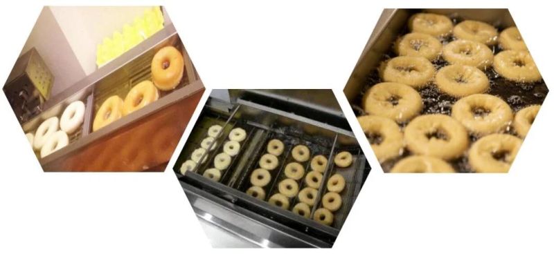 Fully Automatic Industrial Commercial Auto Mini Maker Frying Vending Filling Glazing Donut Making Machine