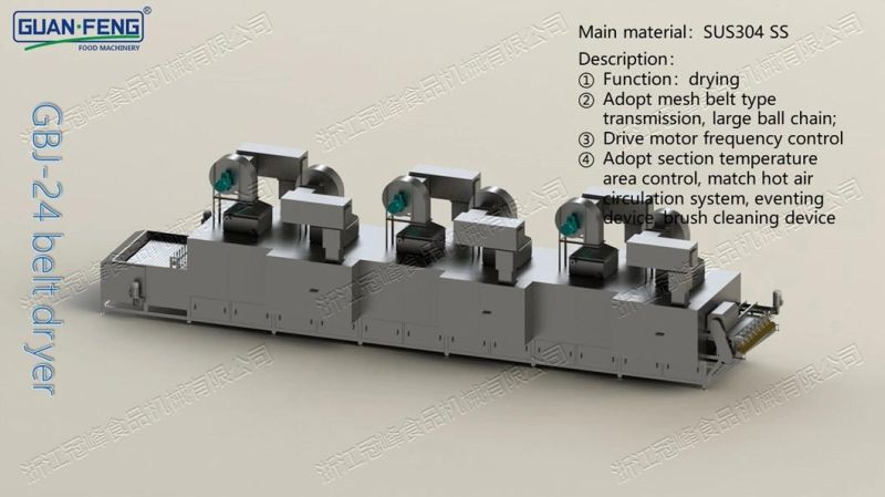 1000-1200kg/H Belt Dyring Equipment for Potato Dehydration Machines Price