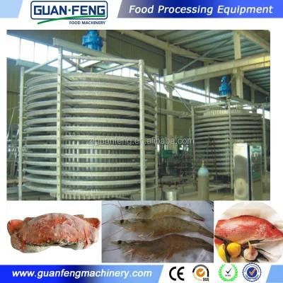 High Performance Double Spiral IQF Freezer Ice Cream Freezing Machinery