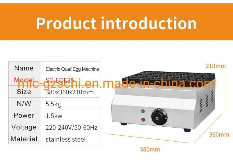 Electric Quail Egg Machine Taikoyaki Machine Egg Machine