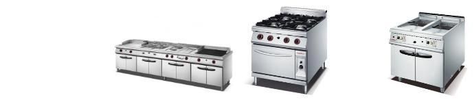 Set Cooking Range with Griddle Fryer Hot Plate Bain Marie