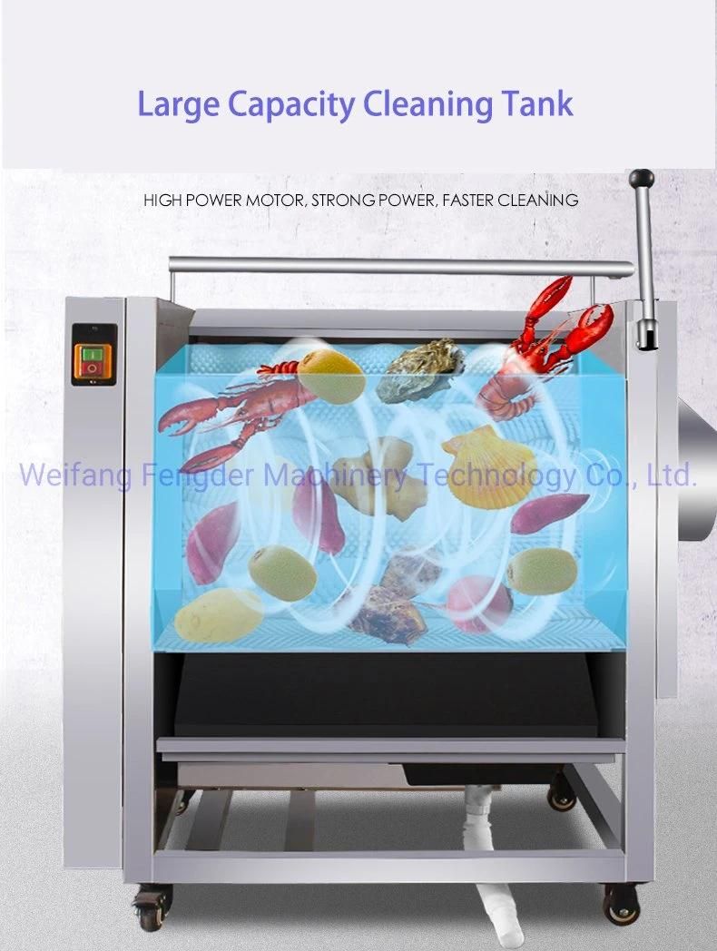 Vegetable Washer Cassava Potato Onion Peeler Price Button Plate Wave Roller Cleaning Peeling Machine