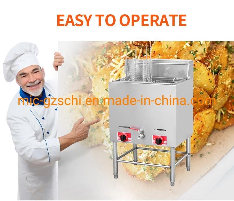 Free-Standing Gas Fryer for Frying Potato & Chicken