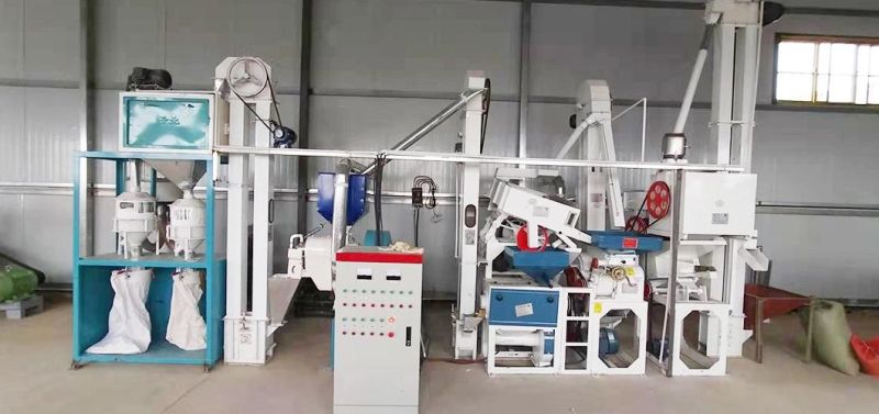 Rice Mill Automatic Machine Complete 10-100 Rice Hulling Integrated Rice Milling Machine