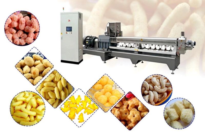 Food Extruder Making Machine Honey Seasons Puffed Snacks Food Production Line