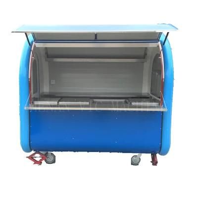 CE certification manufacture recommended blue food cart