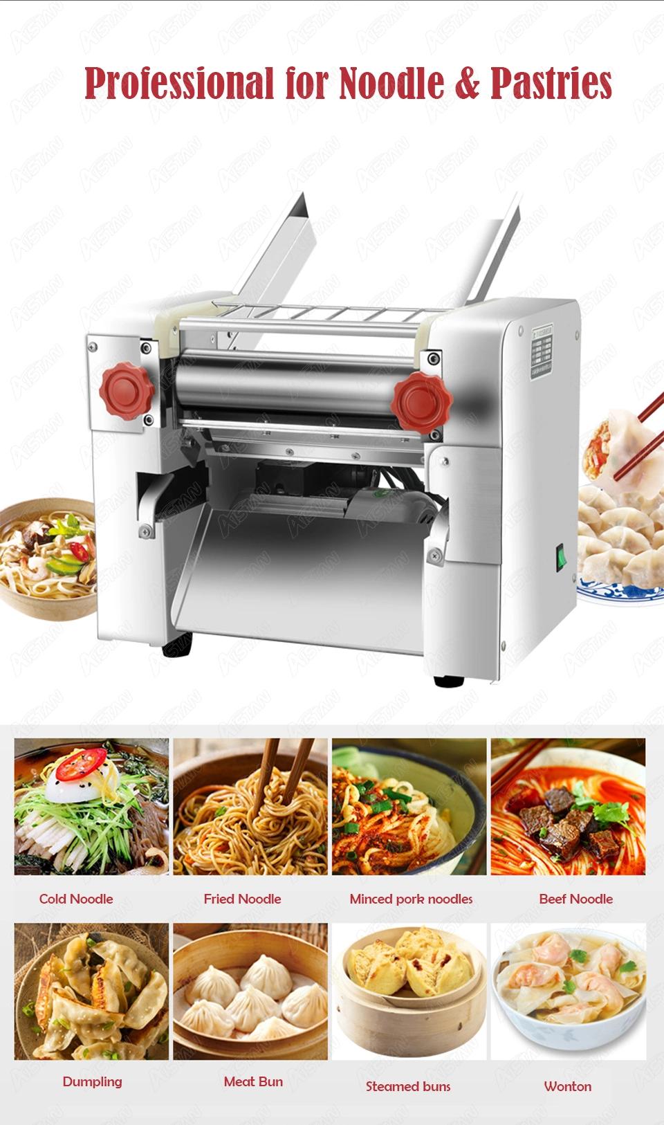 FKM300 Electric Dough Roller Stainless Steel Dough Sheeter Noodle Pasta Dumpling Maker Machine 220V Roller and Blade Changeable