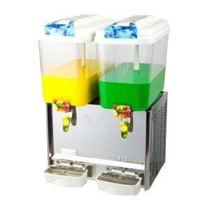 2 Tank Each 18 Liters Commercial Refrigerated Beverage and Juice Dispensers Cold Drink ...