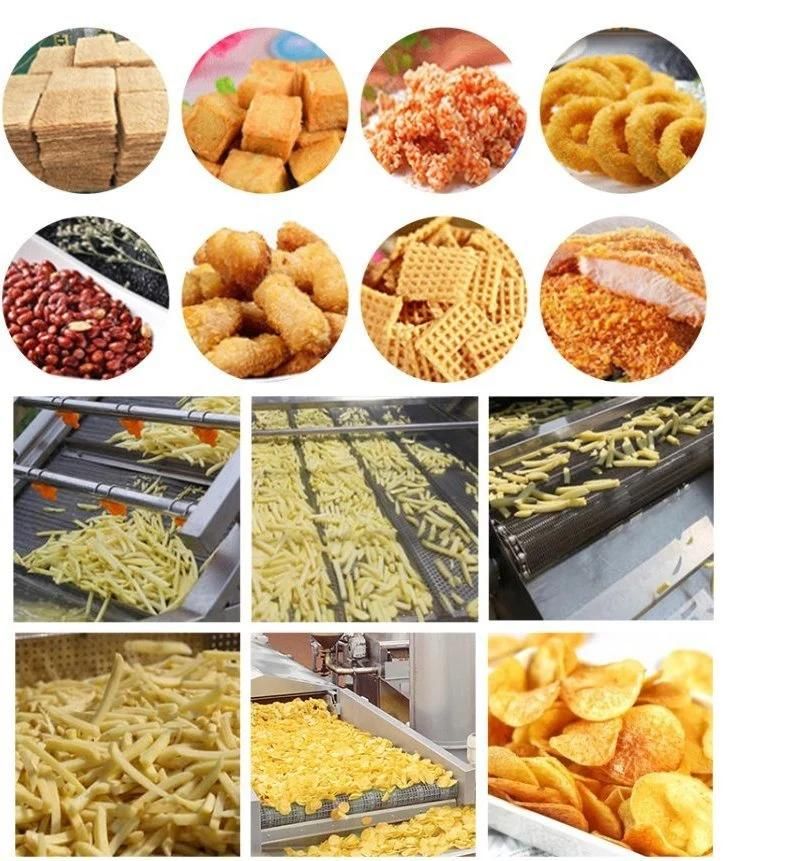 Potato Chips Continuous Frying Machine Onion Frying Machine